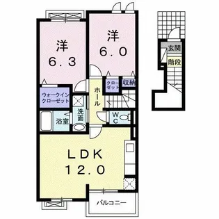 サンフェリスタI【2階】の間取り