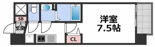 プレサンス大阪都島エレナード【8階】の間取り