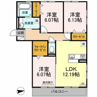 ギャレ花水木【3階】の間取り