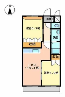 サンシャインガーデンTonami【2階】の間取り