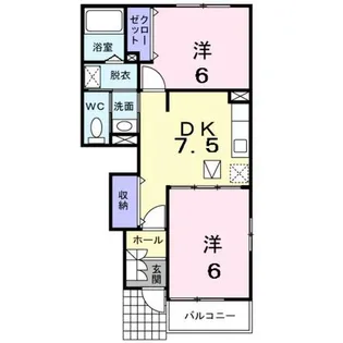 フォンテーヌ【0104号室】の間取り