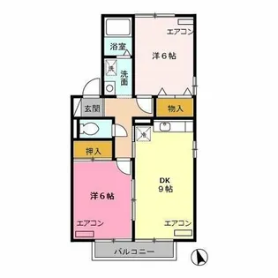 セジュール南 C【2階】の間取り