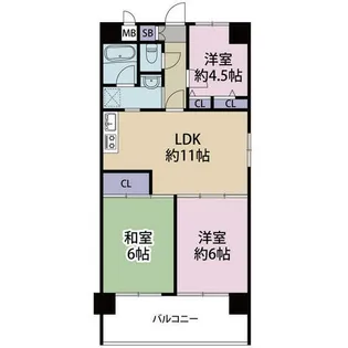朝日プラザ九条(0003694)【2階】の間取り