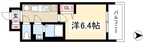 プレサンス伏見アーバンベース【0704号室】の間取り