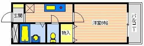 西明石ハイツ【203号室】の間取り