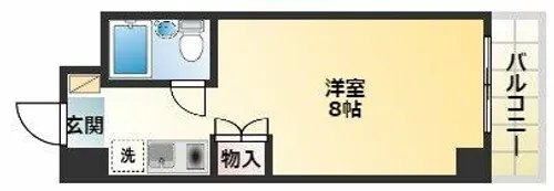 フラット平野南【1階】の間取り