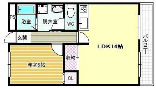 グランパティオ軽里【3階】の間取り