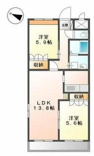 ドリームウイング西宮市【203号室】の間取り
