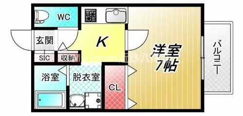 サンクレール志紀【2階】の間取り
