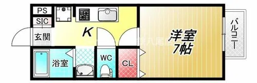 クリエ西山本【1階】の間取り