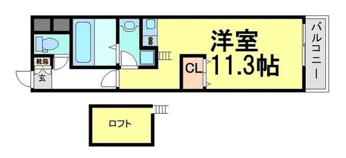 聚楽荘立花【3階】の間取り