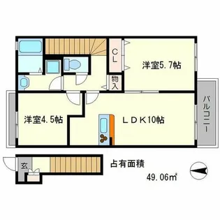 カーサペルソナ【2階】の間取り