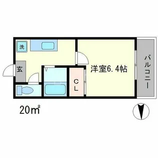 ショコラ松ヶ崎【1階】の間取り