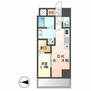 エステムコート名古屋葵【802号室】の間取り