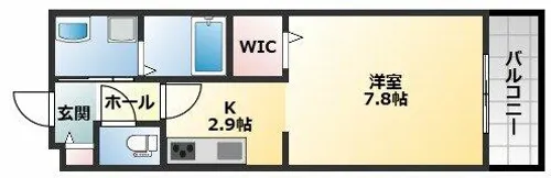 クリエオーレ上小阪【2階】の間取り