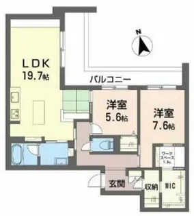 グランリノス【207号室】の間取り