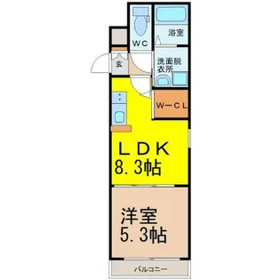Leciel桜本町【3階】の間取り