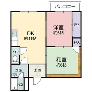 ハイツヒラオカ【2階】の間取り