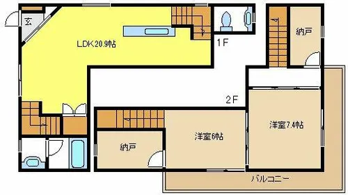 ヒルズレジデンス【1階】の間取り