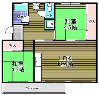 公団狭山住宅21号棟【4階】の間取り