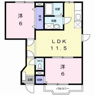 グラン エスト1【0102号室】の間取り