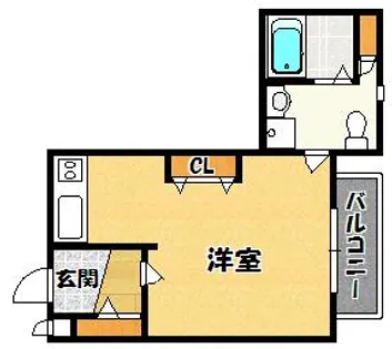 プロヴァンス西山【101号室】の間取り