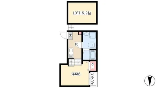 グランドゥール【103号室】の間取り