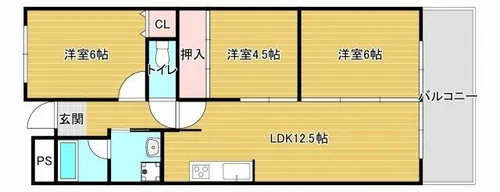ギャレ金剛【4階】の間取り