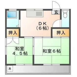 ハイツ中町【1階】の間取り
