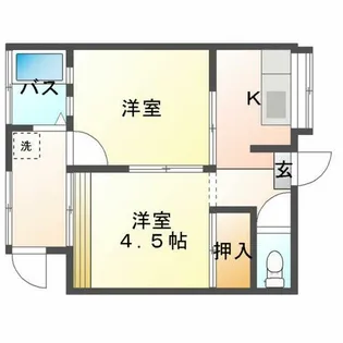 第一林アパート【101号室】の間取り