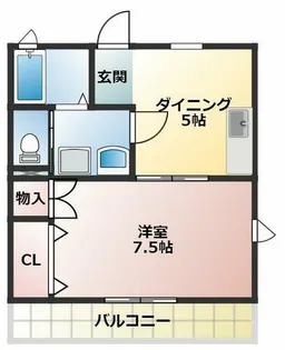 ボン・フレール【1階】の間取り