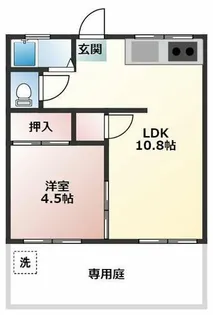 コーポ江島【103号室】の間取り