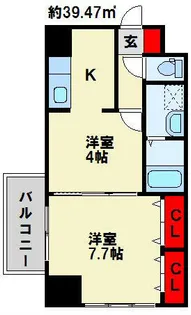 ヒット馬借テラス【4階】の間取り