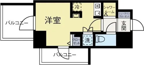 モダンパラッツォ天神南2【6階】の間取り