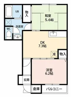 ボーシャルダンB【1階】の間取り