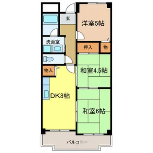 バルカン富田林【603号室】の間取り