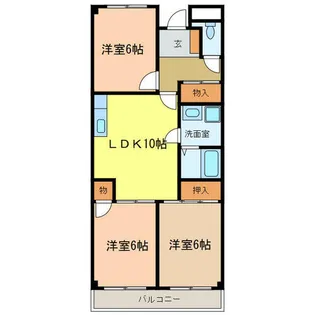 グリーンハイツ芝【2205号室】の間取り