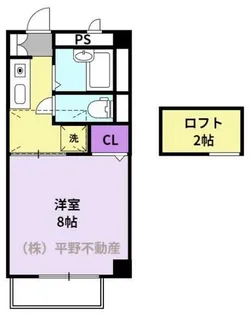 グランベール櫛原【2階】の間取り
