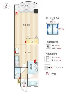 メゾンM.I【305号室】の間取り