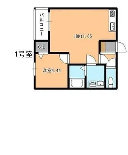 アドバンス箱崎東【2階】の間取り