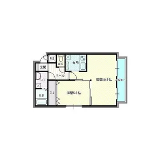 デュナミス福住【101号室】の間取り