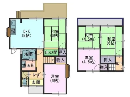 奈良県香芝市穴虫【一戸建】の間取り