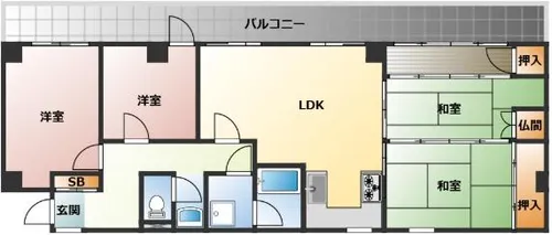 ラパンジール恵美須4【9階】の間取り
