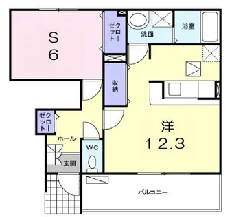 ヒコ・シンクラ【0106号室】の間取り