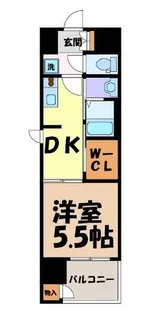 エステムコート名古屋鶴舞シエル【9階】の間取り