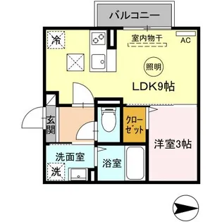 喜宝 Yukuhashi【2階】の間取り