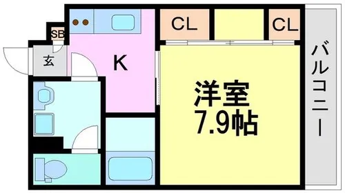 ハビテ塚口【2階】の間取り