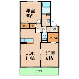 カトルセゾンA・B【1階】の間取り
