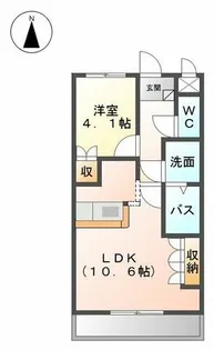ソレイユK【203号室】の間取り