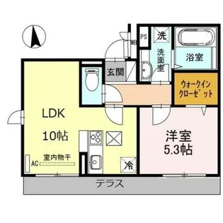 大阪府大阪市東住吉区公園南矢田2丁目【アパート】の間取り